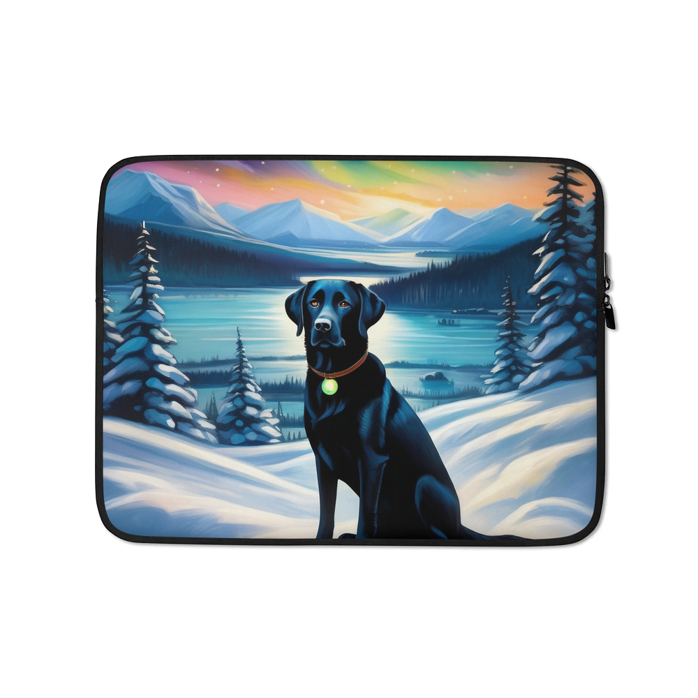 PugMug Custom Black Labrador Retriever Laptop Sleeve