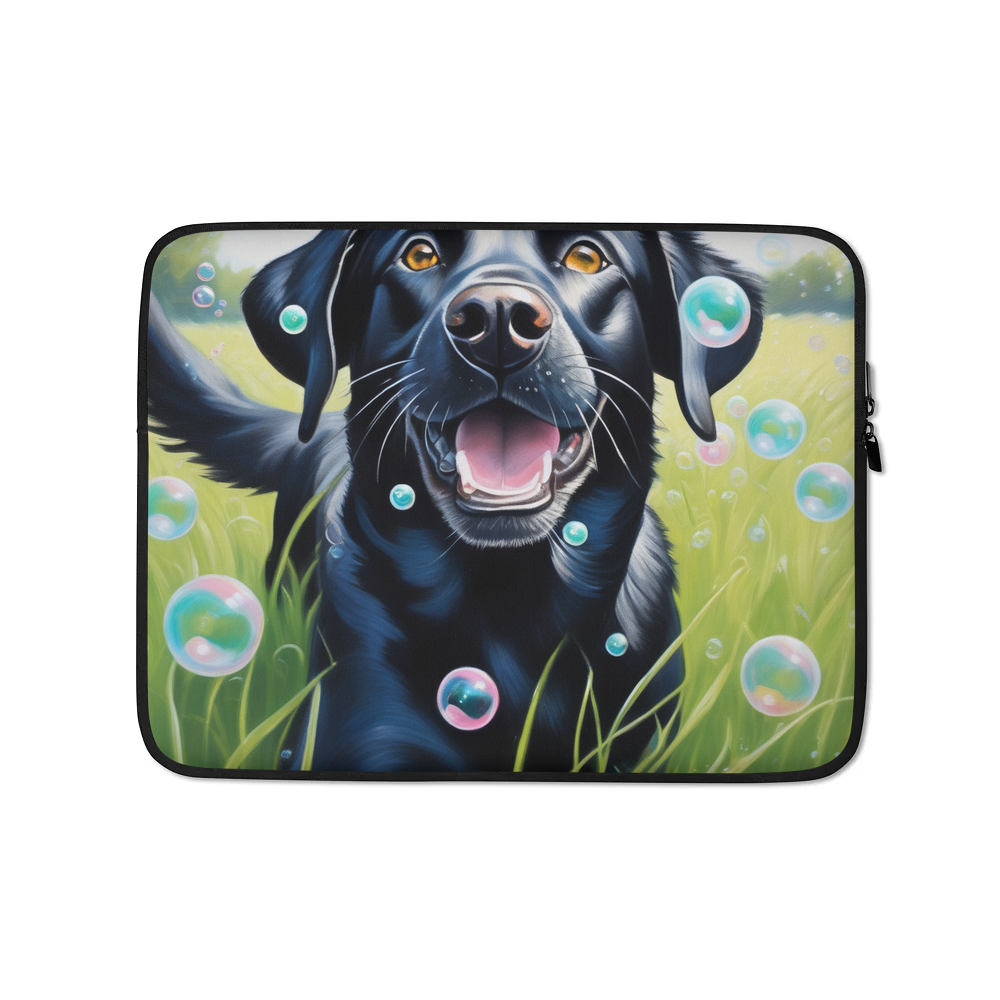 PugMug Custom Black Labrador Retriever Laptop Sleeve