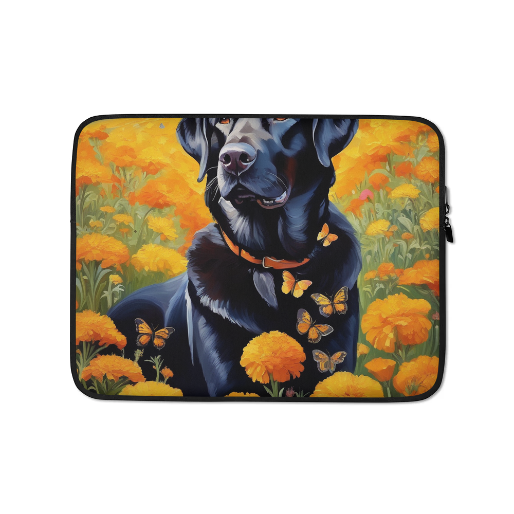 PugMug Custom Black Labrador Retriever Laptop Sleeve
