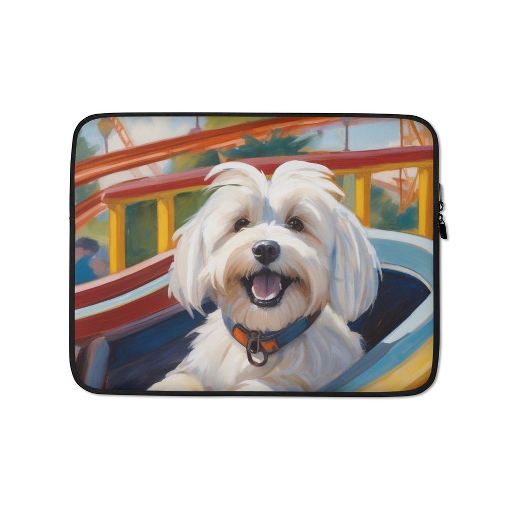 PugMug Custom White Havanese Dog Laptop Sleeve