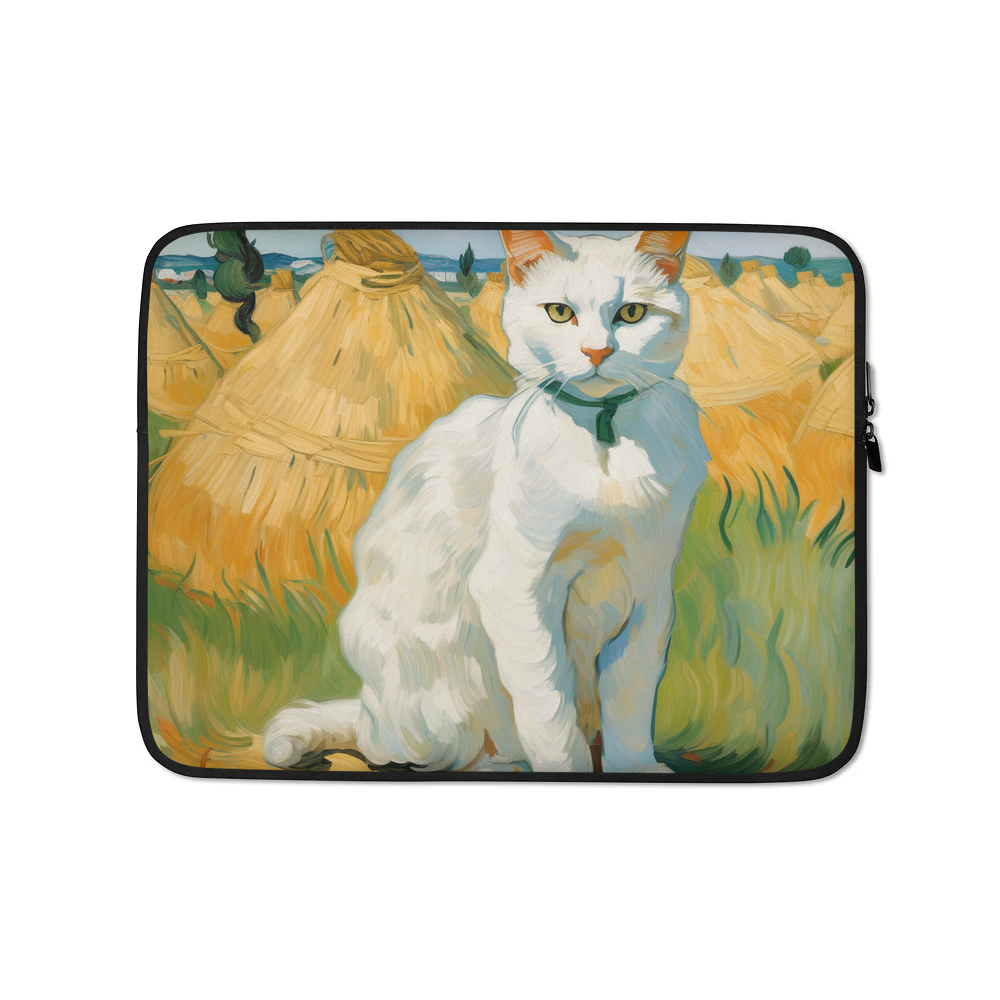 PugMug Custom White Companion Cat Laptop Sleeve