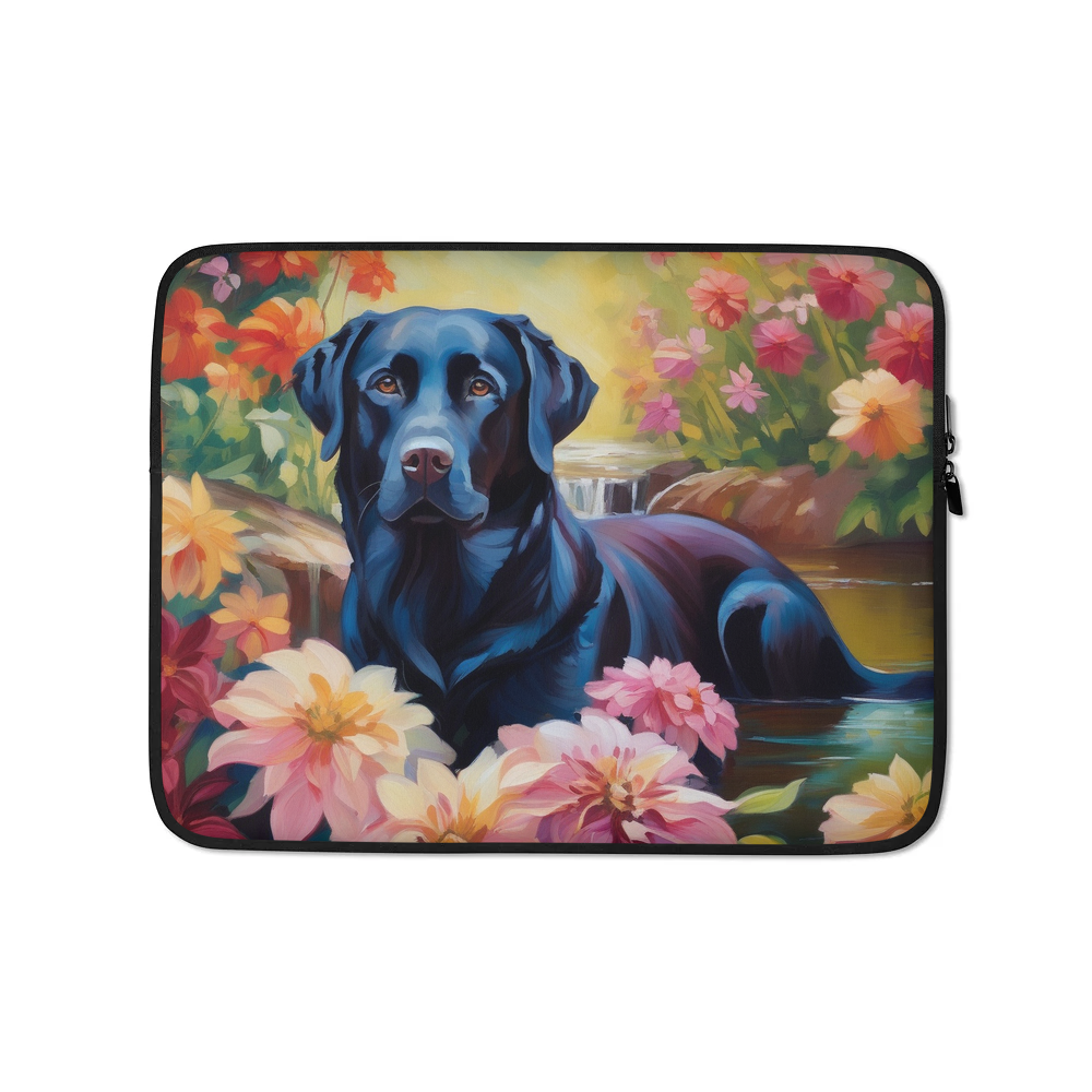 PugMug Custom Black Labrador Retriever Laptop Sleeve