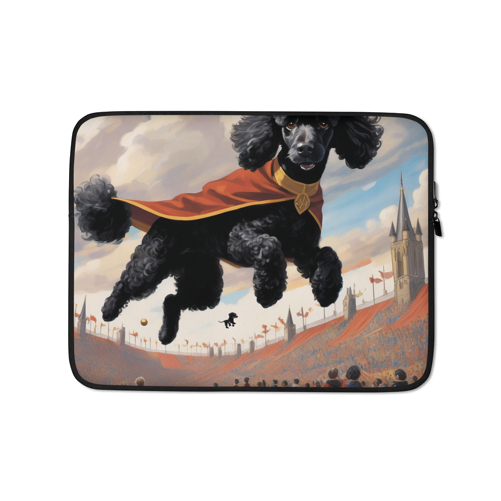 PugMug Custom Black Poodle Laptop Sleeve