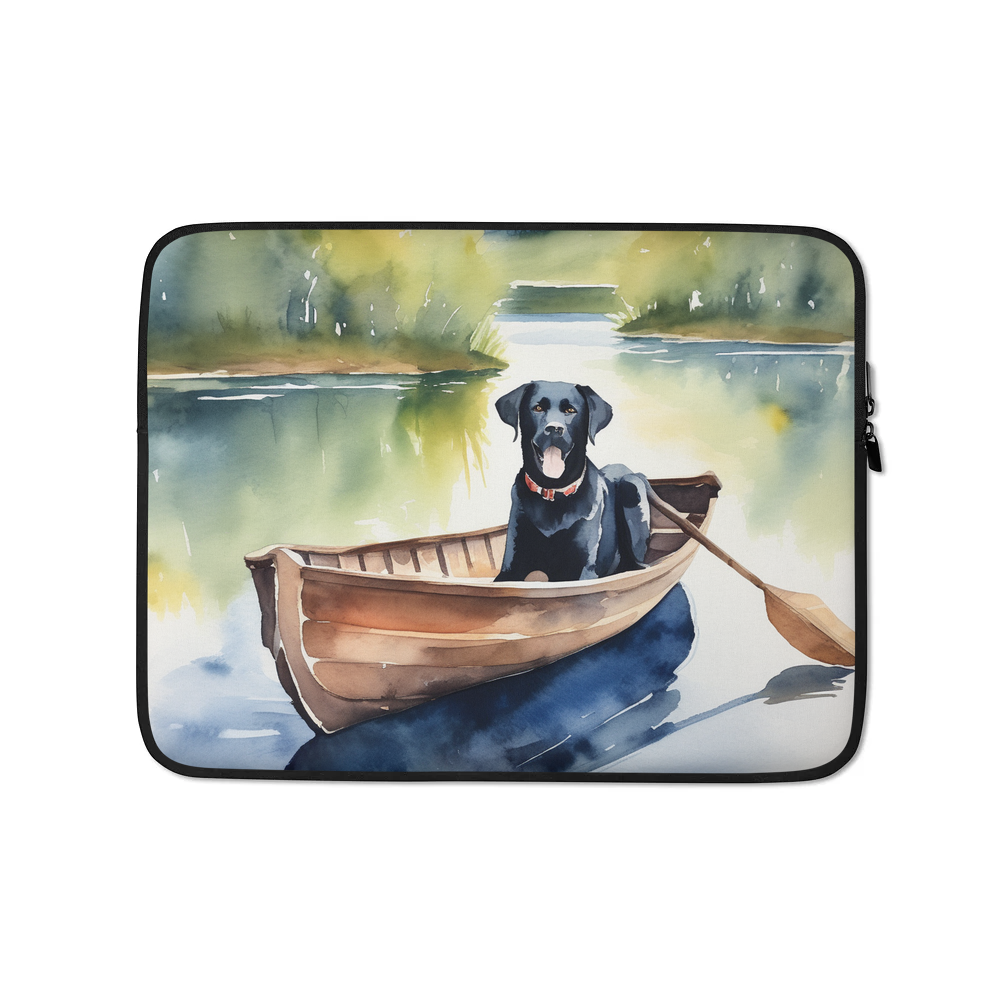 PugMug Custom Black Labrador Retriever Laptop Sleeve