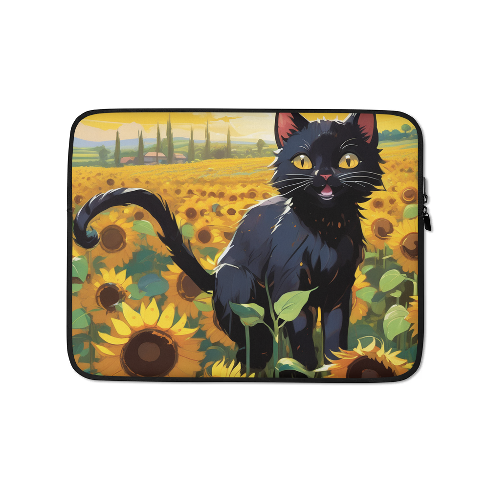 PugMug Custom Black Exotic Cat Laptop Sleeve