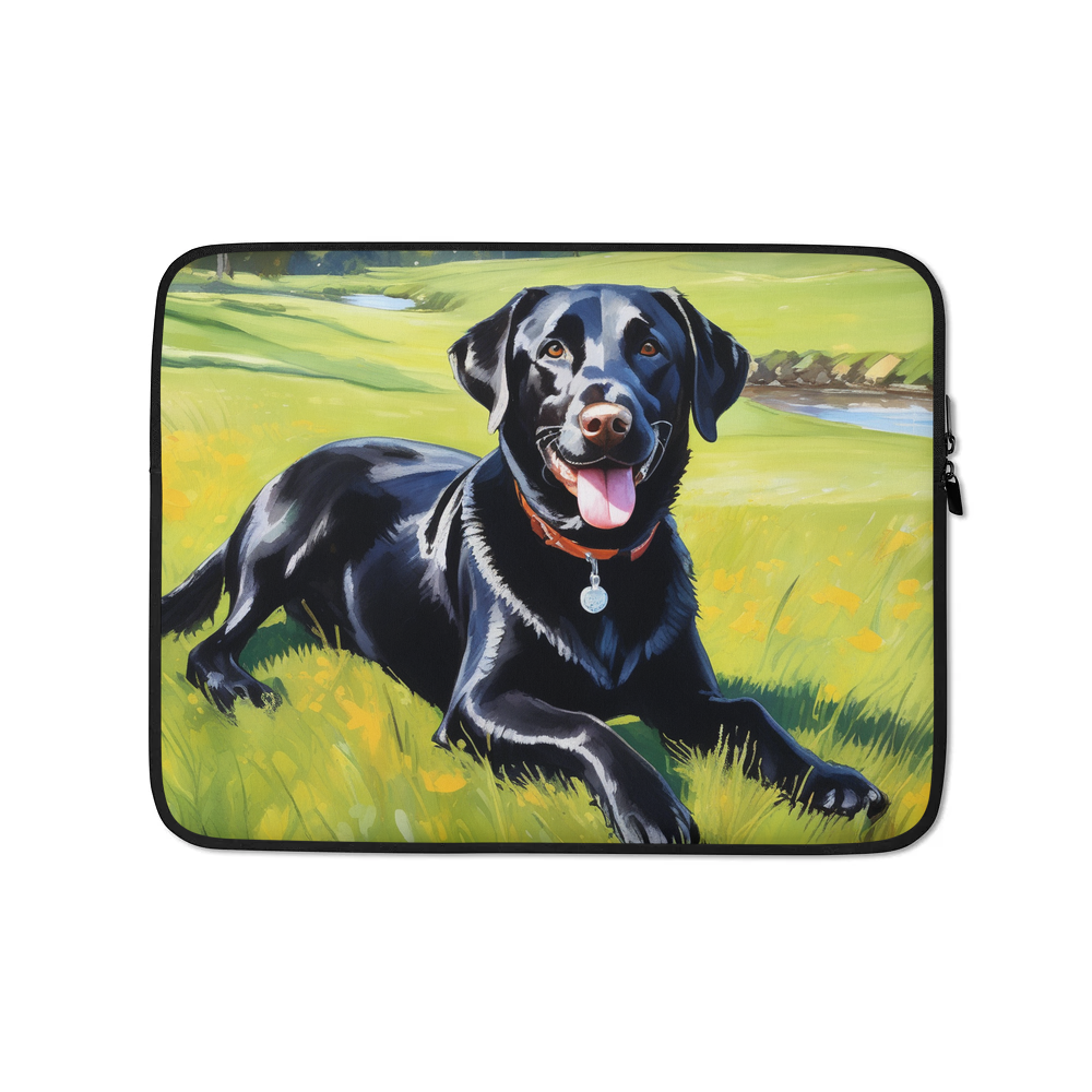 PugMug Custom Black Labrador Retriever Laptop Sleeve