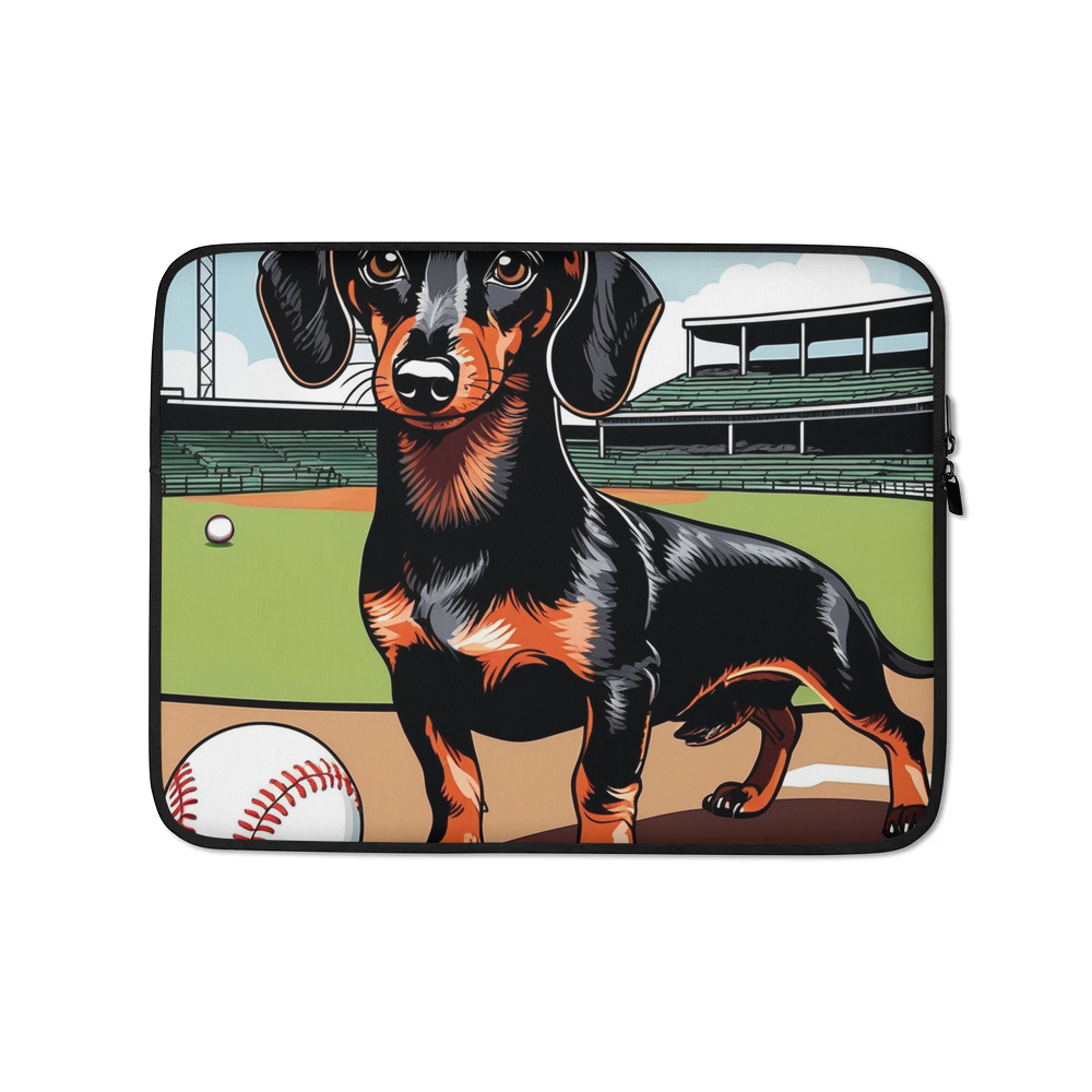 PugMug Custom Black Dachshund Laptop Sleeve