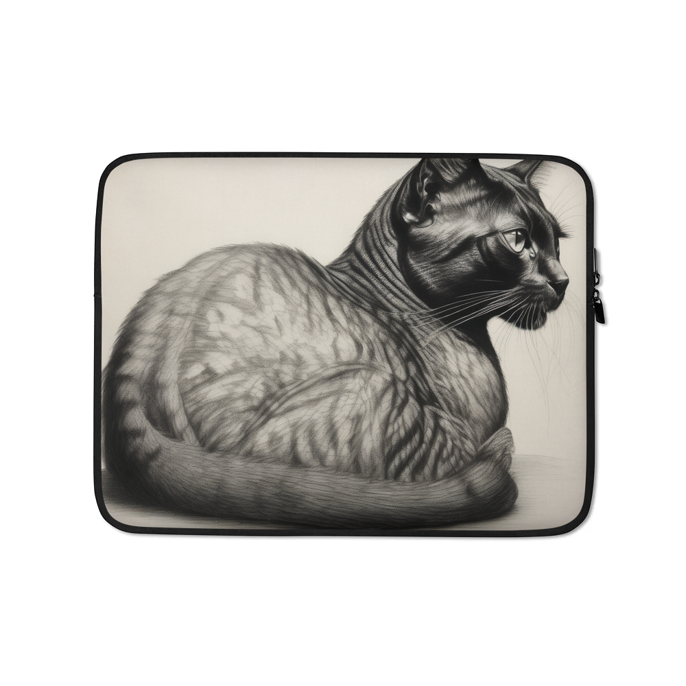 PugMug Custom Black Exotic Cat Laptop Sleeve
