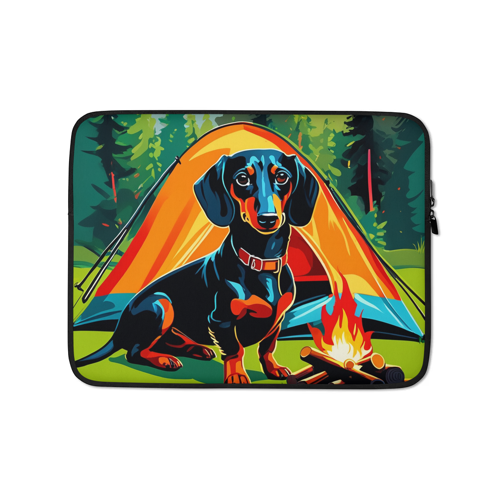 PugMug Custom Black Dachshund Laptop Sleeve