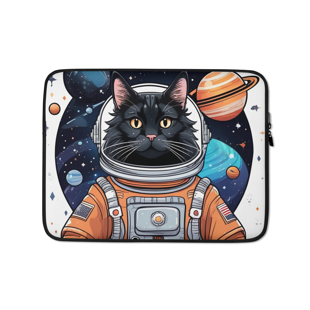 PugMug Custom Black Maine Coon Cat Laptop Sleeve
