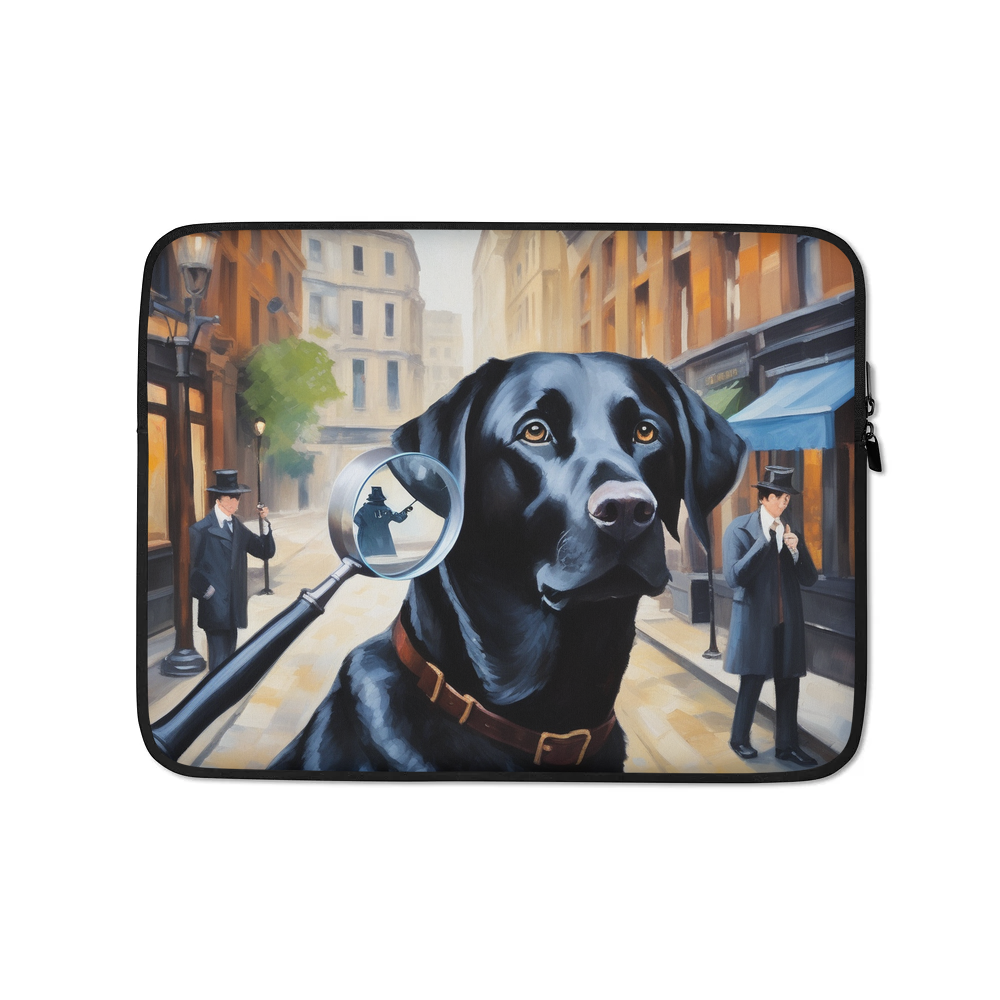 PugMug Custom Black Labrador Retriever Laptop Sleeve