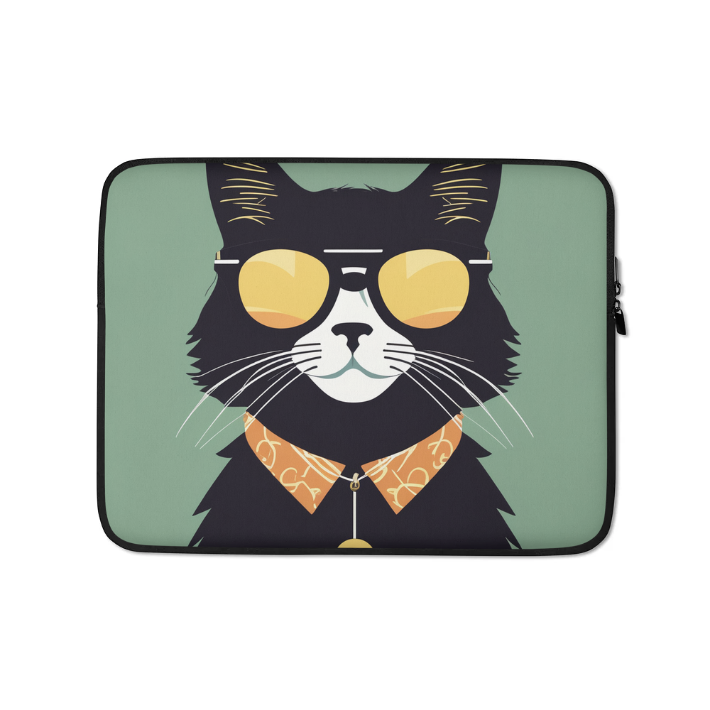 PugMug Custom Black Ragdoll Cat Laptop Sleeve