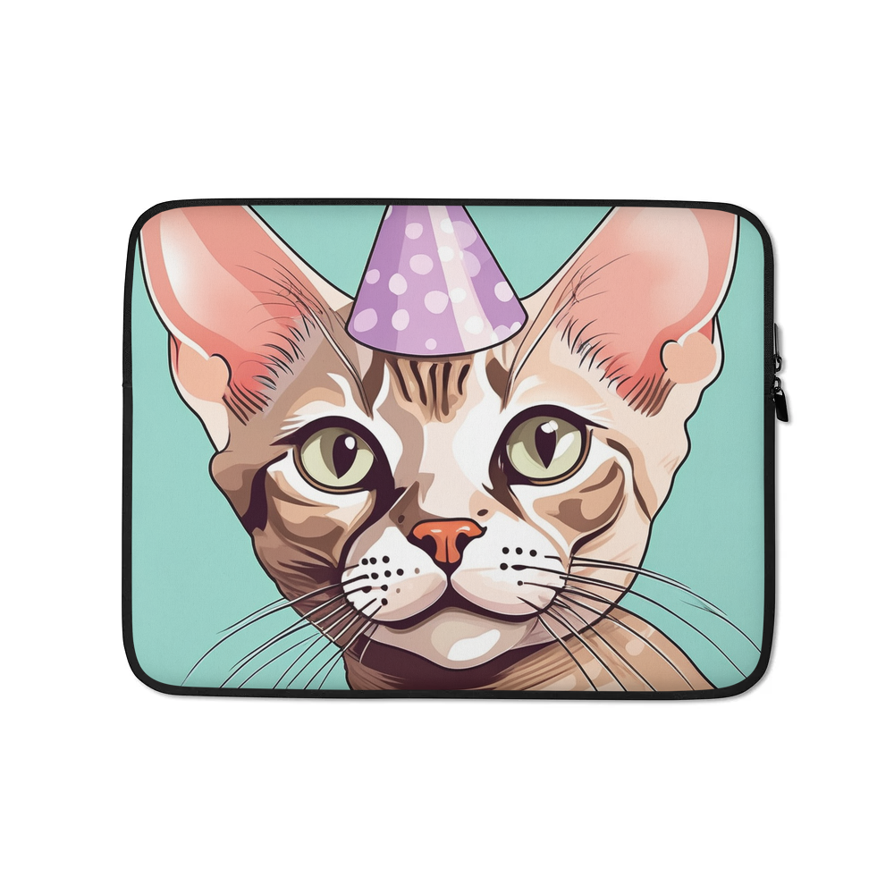 PugMug Custom Tabby Devon Rex Cat Laptop Sleeve