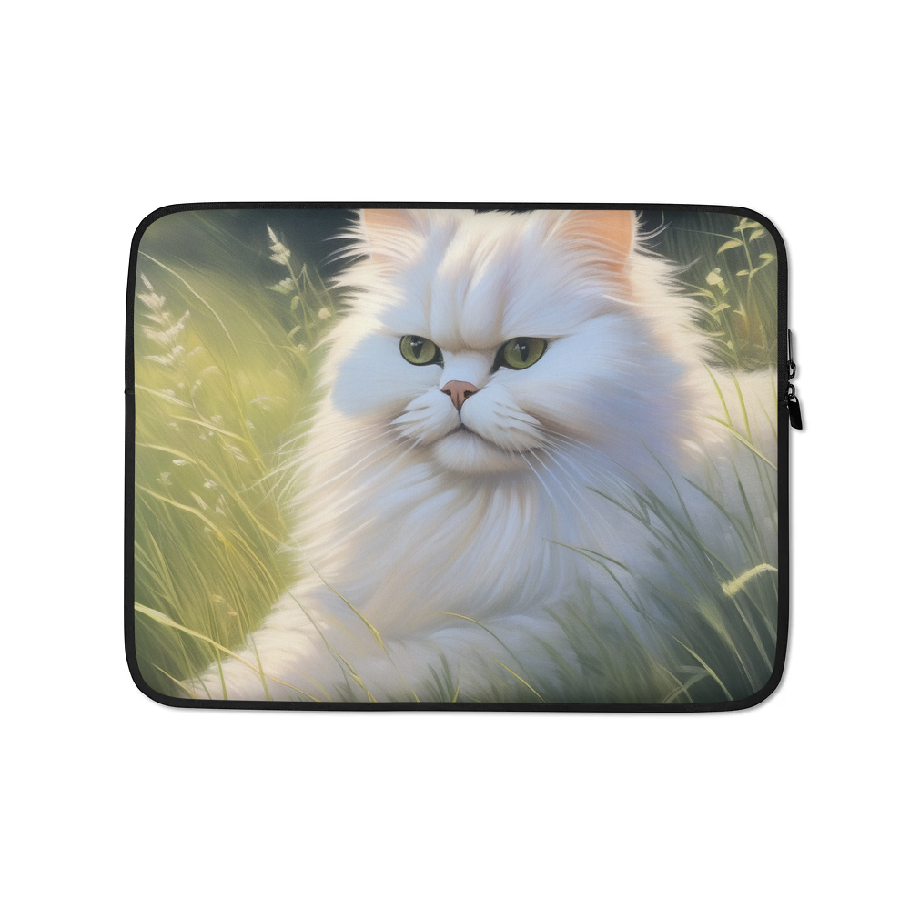 PugMug Custom White Persian Cat Laptop Sleeve