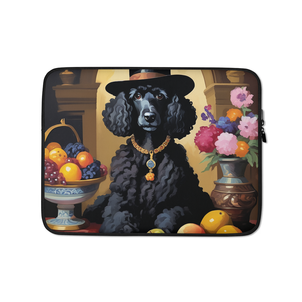 PugMug Custom Black Poodle Laptop Sleeve