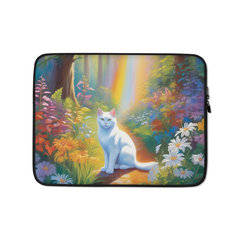 PugMug Custom White Companion Cat Laptop Sleeve