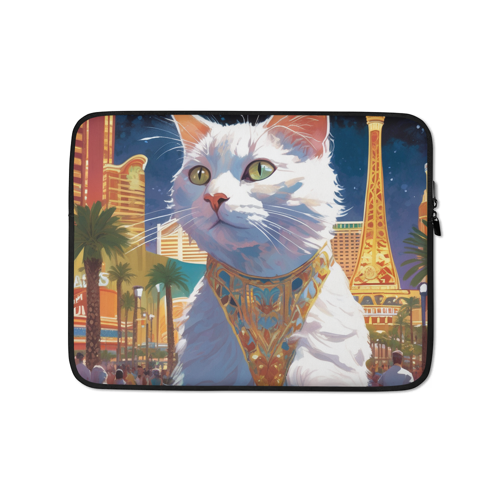 PugMug Custom White Companion Cat Laptop Sleeve