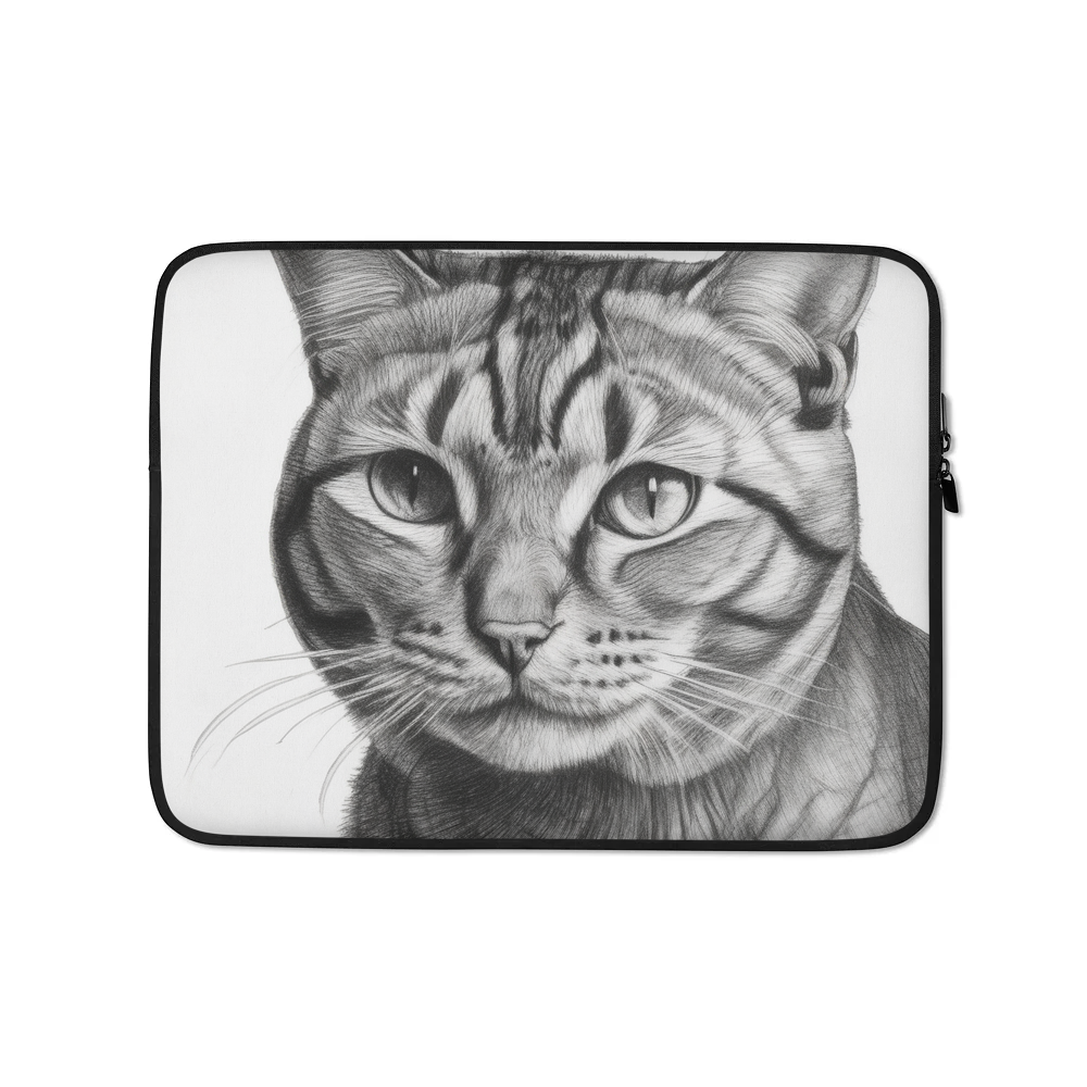 PugMug Custom Tabby Exotic Cat Laptop Sleeve