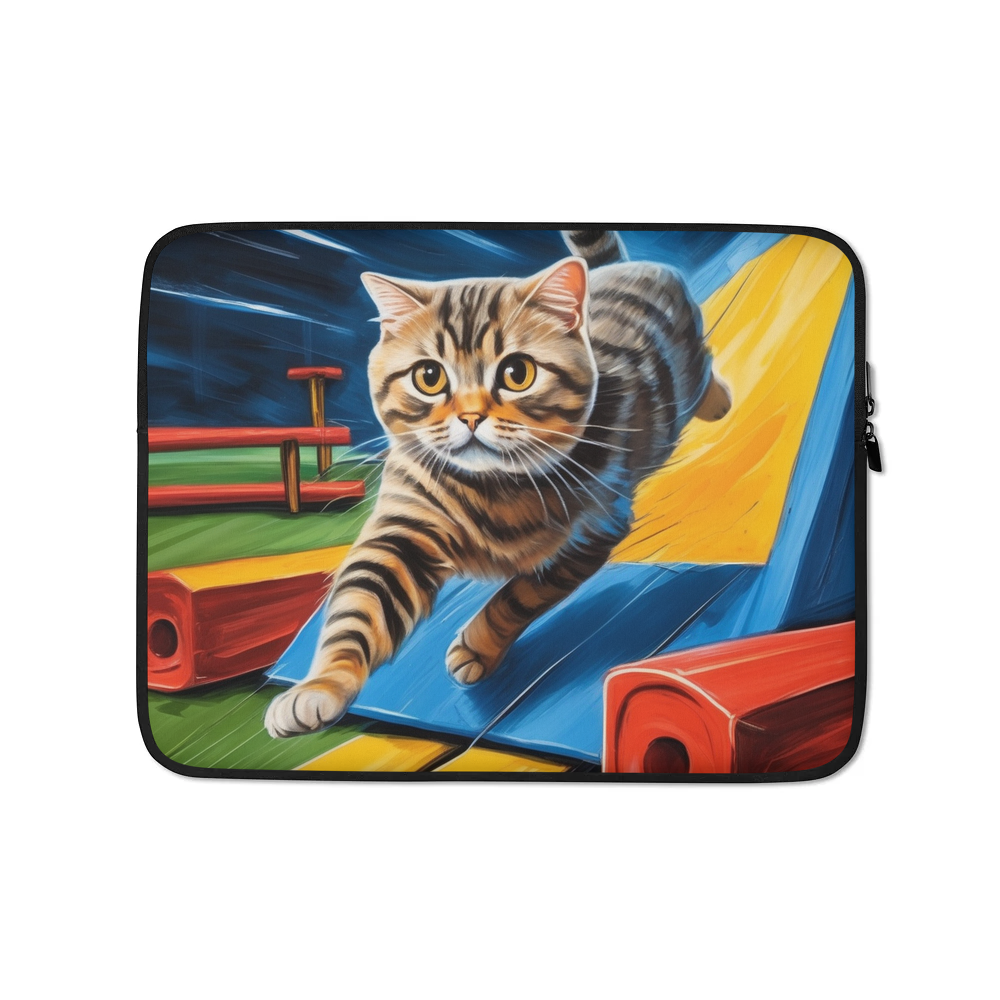 PugMug Custom Tabby Scottish Fold Cat Laptop Sleeve