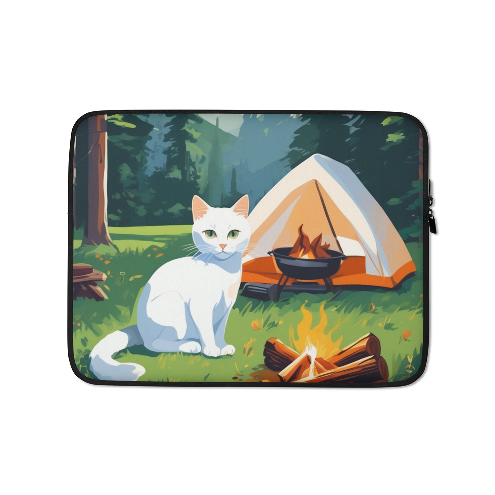 PugMug Custom White Companion Cat Laptop Sleeve