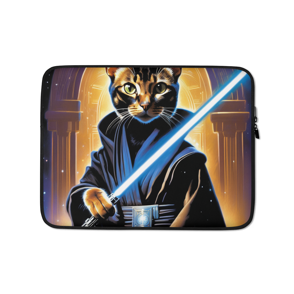 PugMug Custom Black Abyssinian Cat Laptop Sleeve