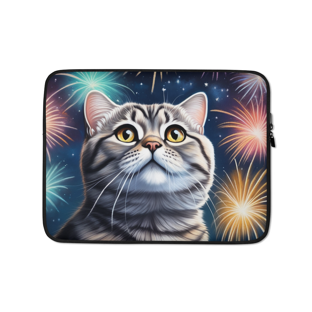PugMug Custom Tabby Scottish Fold Cat Laptop Sleeve