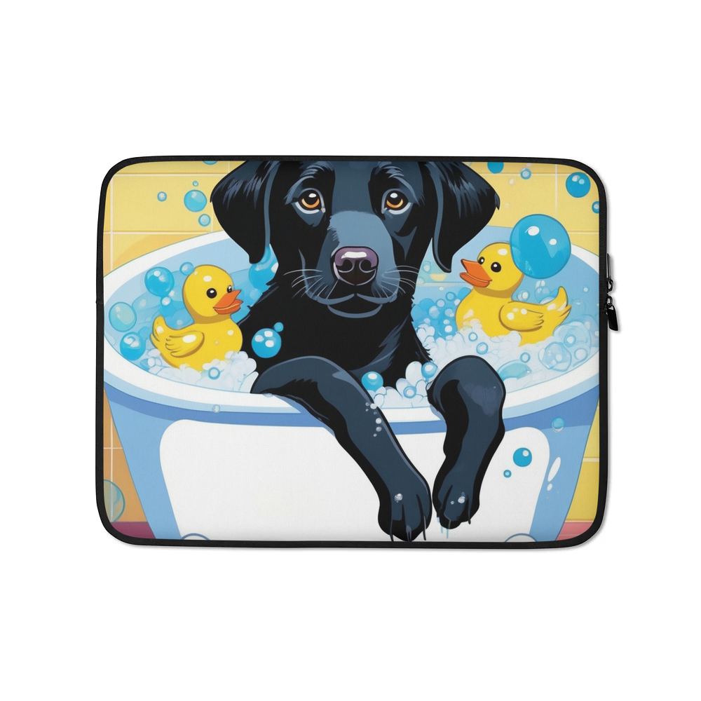 PugMug Custom Black Labrador Retriever Laptop Sleeve