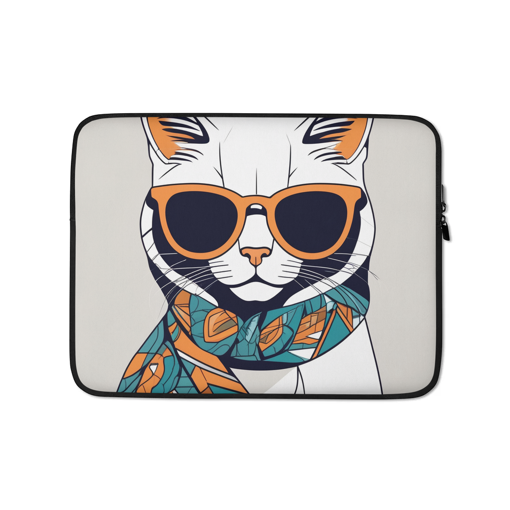 PugMug Custom White Exotic Cat Laptop Sleeve