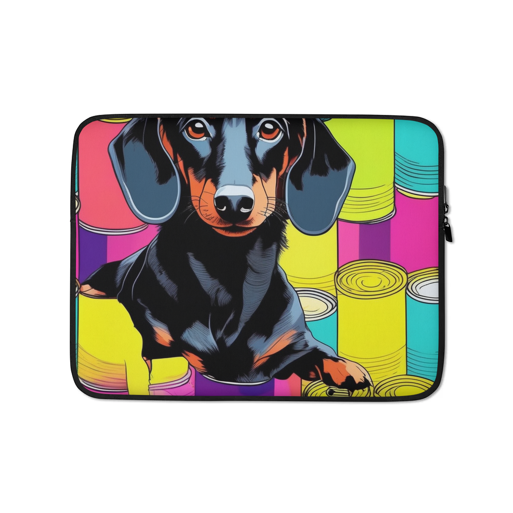 PugMug Custom Black Dachshund Laptop Sleeve