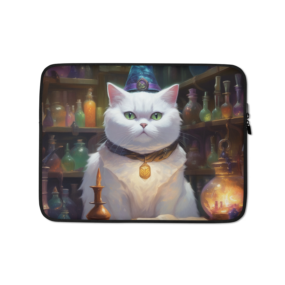 PugMug Custom White British Shorthair Cat Laptop Sleeve
