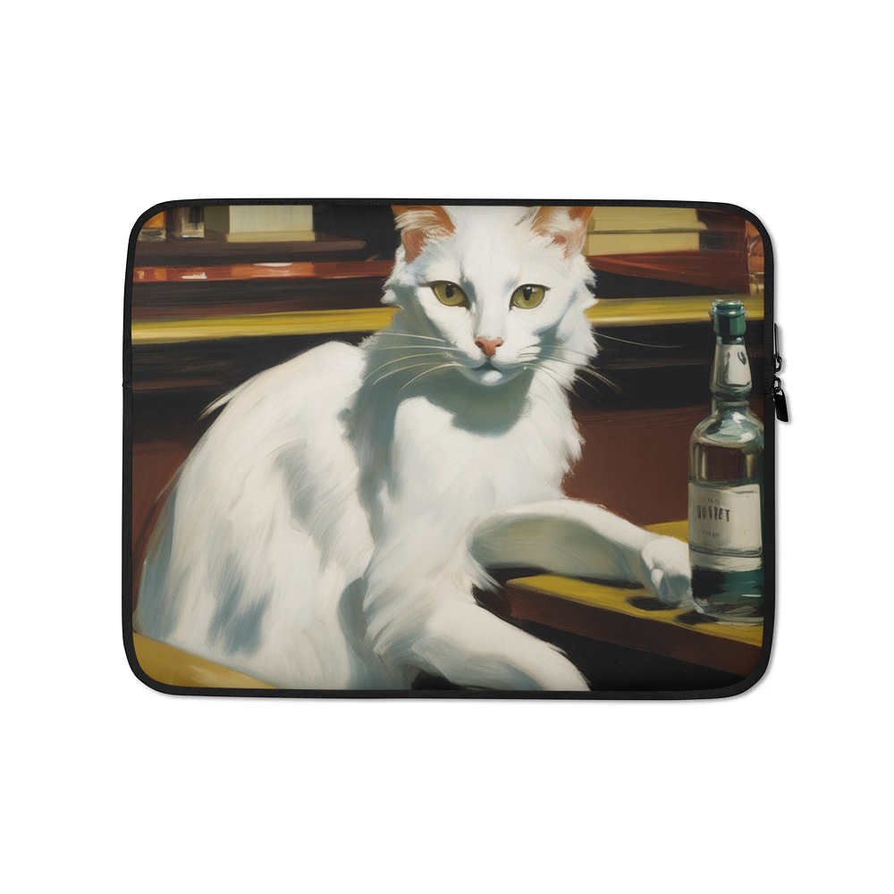 PugMug Custom White Companion Cat Laptop Sleeve