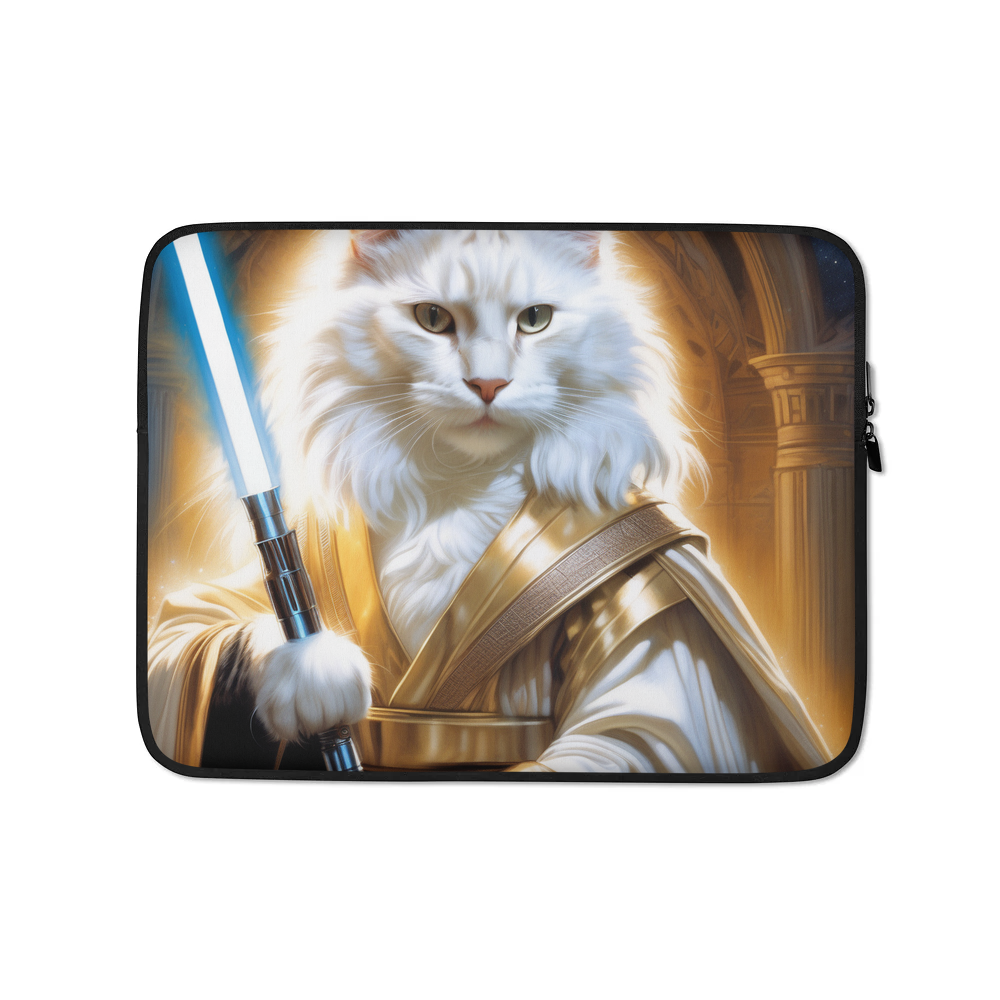 PugMug Custom White Maine Coon Cat Laptop Sleeve