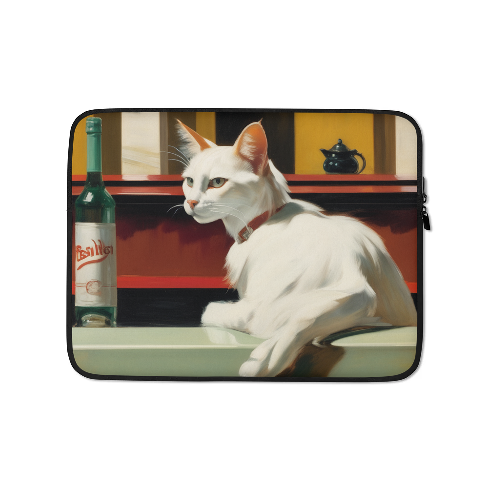 PugMug Custom White Companion Cat Laptop Sleeve