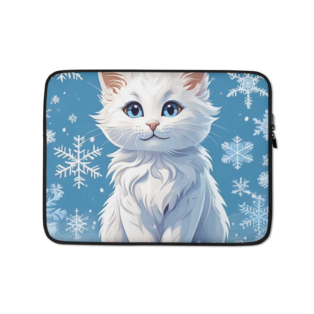 PugMug Custom White Companion Cat Laptop Sleeve