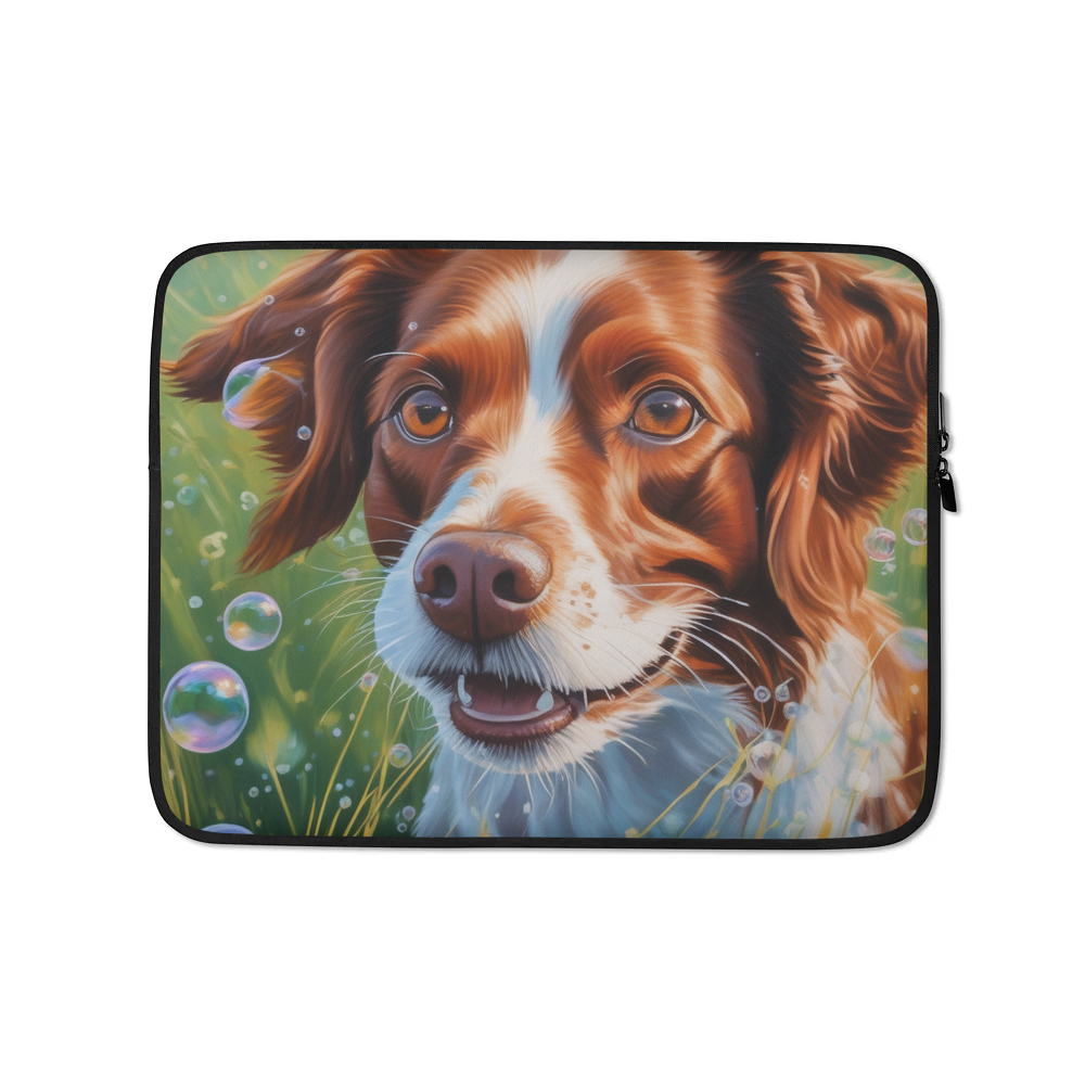 PugMug Custom Brittany Dog Laptop Sleeve