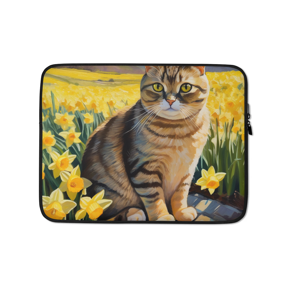 PugMug Custom Tabby Scottish Fold Cat Laptop Sleeve