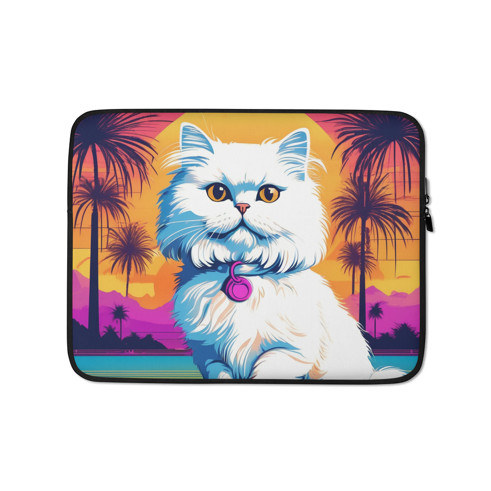 PugMug Custom White Persian Cat Laptop Sleeve