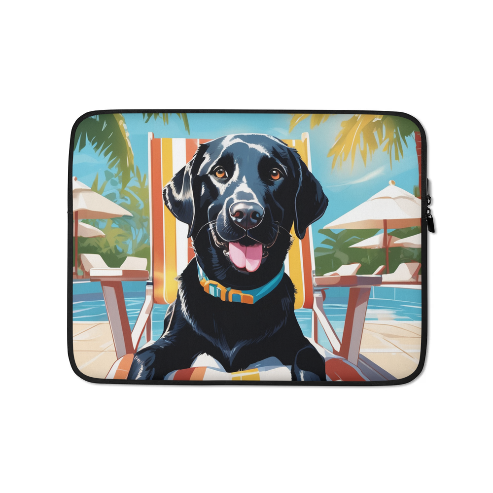 PugMug Custom Black Labrador Retriever Laptop Sleeve