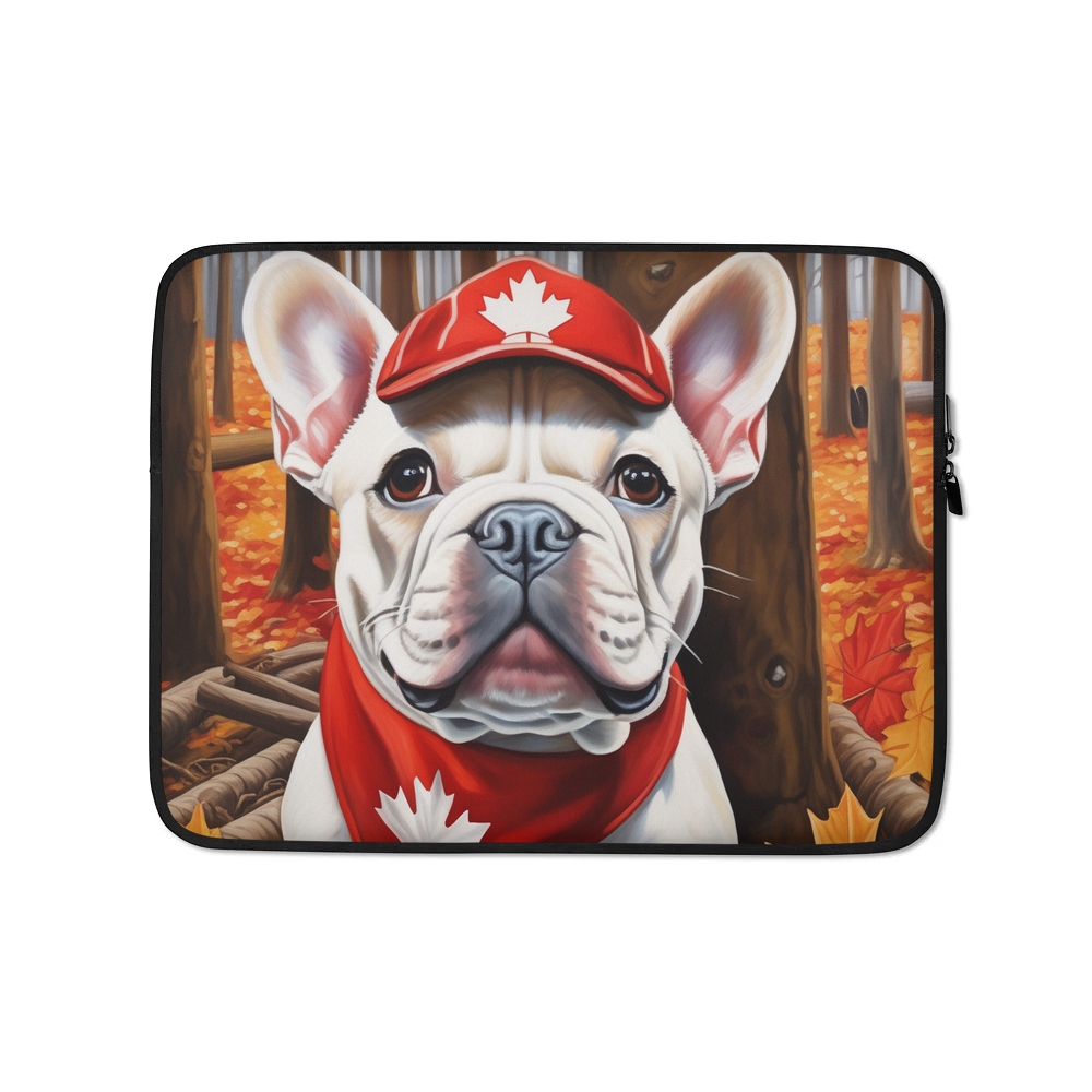 PugMug Custom White French Bulldog Laptop Sleeve