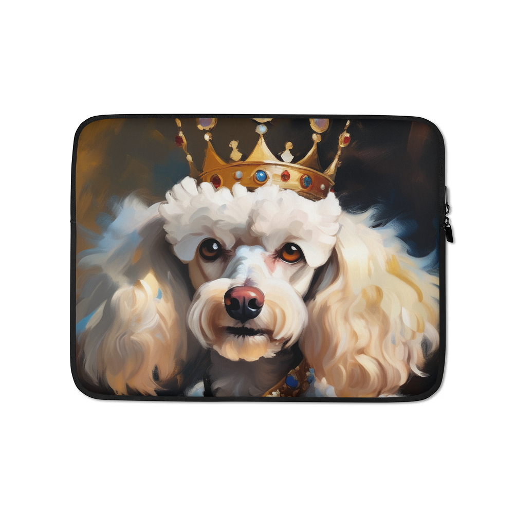 PugMug Custom White Poodle Laptop Sleeve