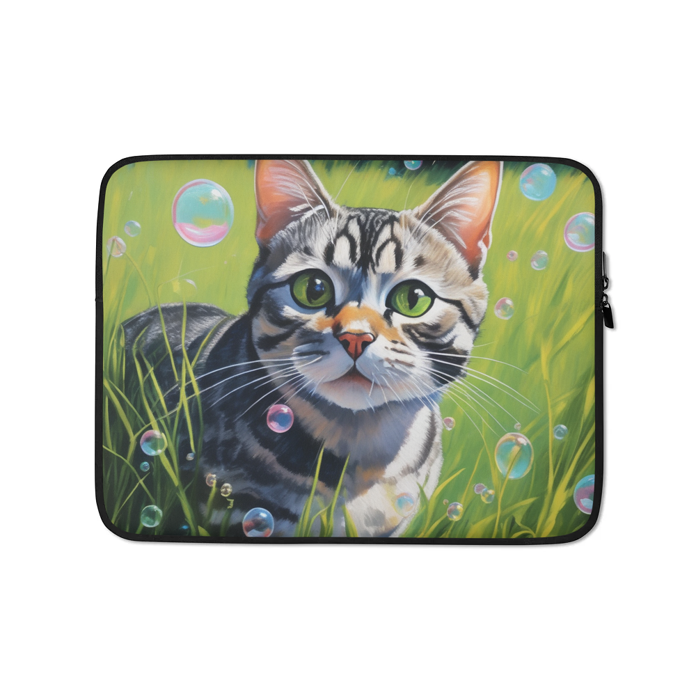 PugMug Custom Tabby American Shorthair Cat Laptop Sleeve
