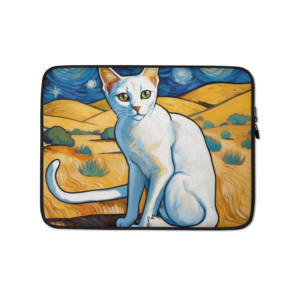 PugMug Custom White Abyssinian Cat Laptop Sleeve