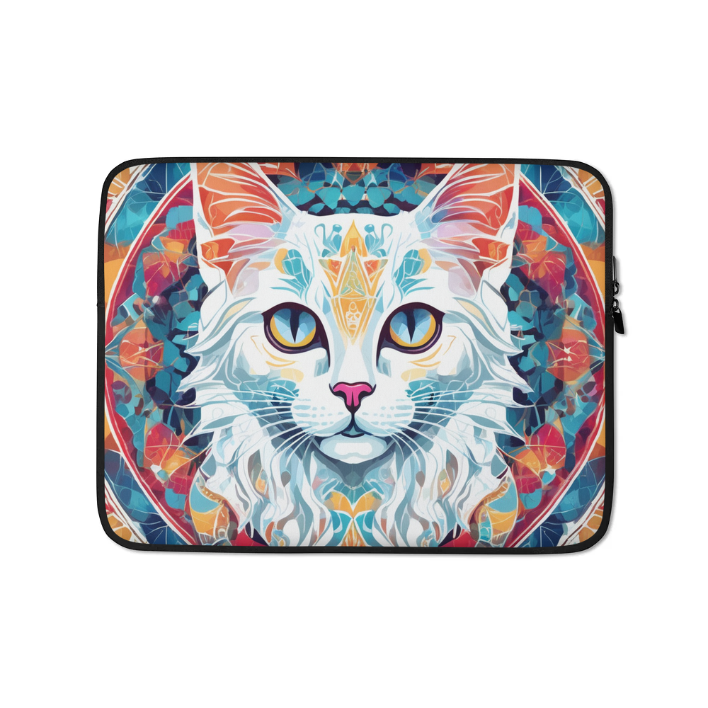 PugMug Custom White Companion Cat Laptop Sleeve