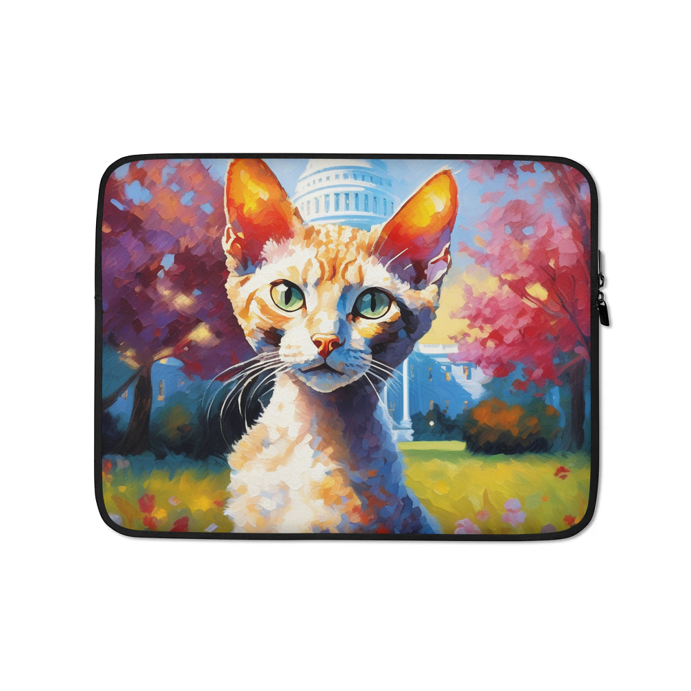 PugMug Custom Tabby Devon Rex Cat Laptop Sleeve