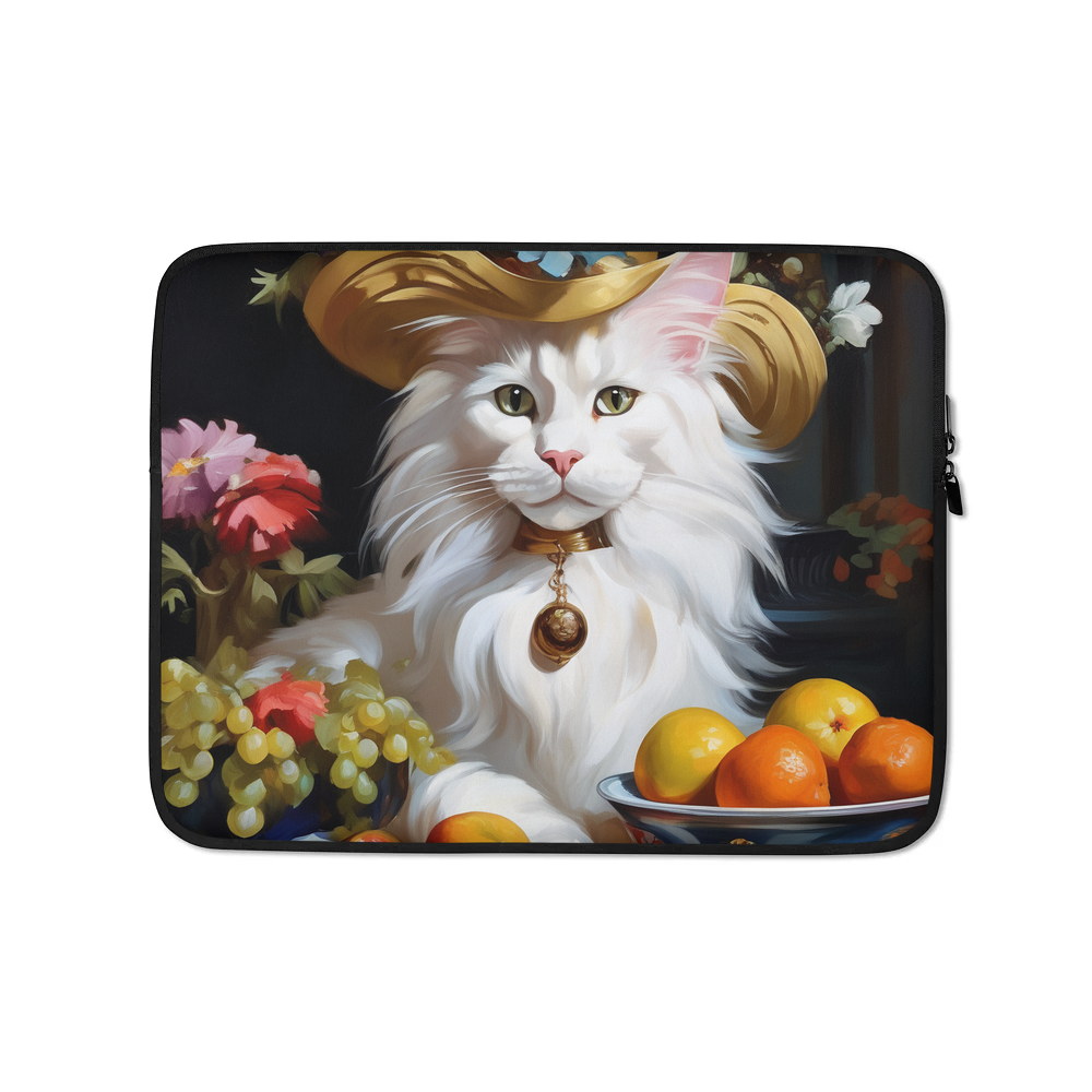PugMug Custom White Maine Coon Cat Laptop Sleeve