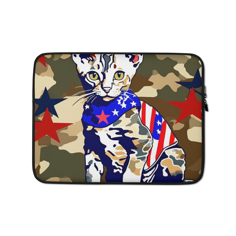 PugMug Custom Tabby Devon Rex Cat Laptop Sleeve
