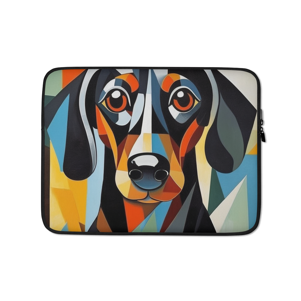 PugMug Custom Black Dachshund Laptop Sleeve