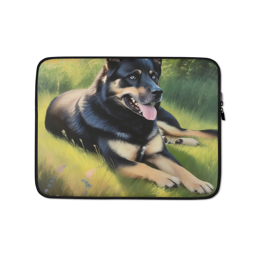 PugMug Custom Blue Laptop Sleeve
