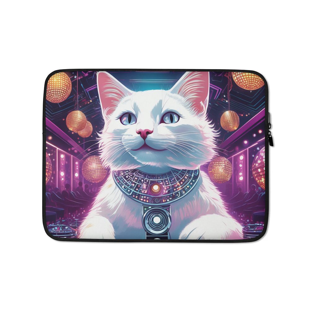 PugMug Custom White Companion Cat Laptop Sleeve