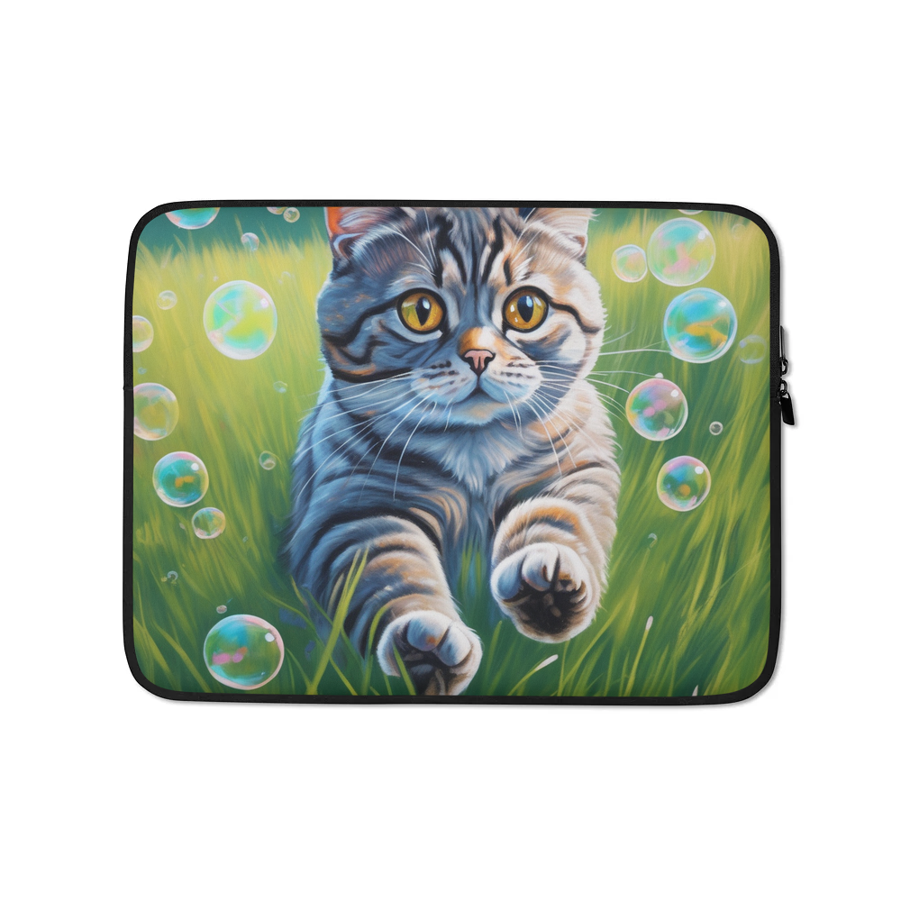 PugMug Custom Tabby Scottish Fold Cat Laptop Sleeve